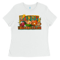 White Happy Thanksgiving Ladies Tee - FaDigitalArtStudio