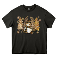 Asphalt snowman with christmas trees 11inches Heavy Core Tee - CowGirlArtShop