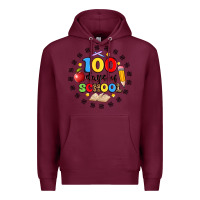 Burgundy 100 days of school Premium Hoodie - Artiststas
