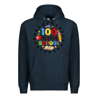 Navy 100 days of school Premium Hoodie - Artiststas