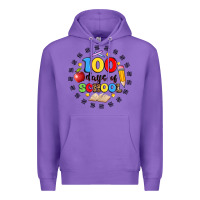 Purple 100 days of school Premium Hoodie - Artiststas