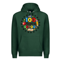 Sports Green 100 days of school Premium Hoodie - Artiststas