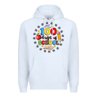 White 100 days of school Premium Hoodie - Artiststas