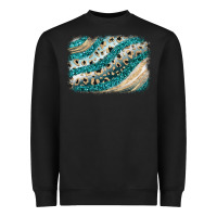 Black turquoise glitter background Heavyweight Sweatshirt - JahusDesignShop
