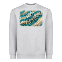 Heather Grey turquoise glitter background Heavyweight Sweatshirt - JahusDesignShop