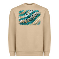 Mushroom turquoise glitter background Heavyweight Sweatshirt - JahusDesignShop