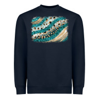 Navy turquoise glitter background Heavyweight Sweatshirt - JahusDesignShop