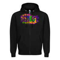 Black senior 2024 halloween Zipper Hoodie - JahusDesignShop