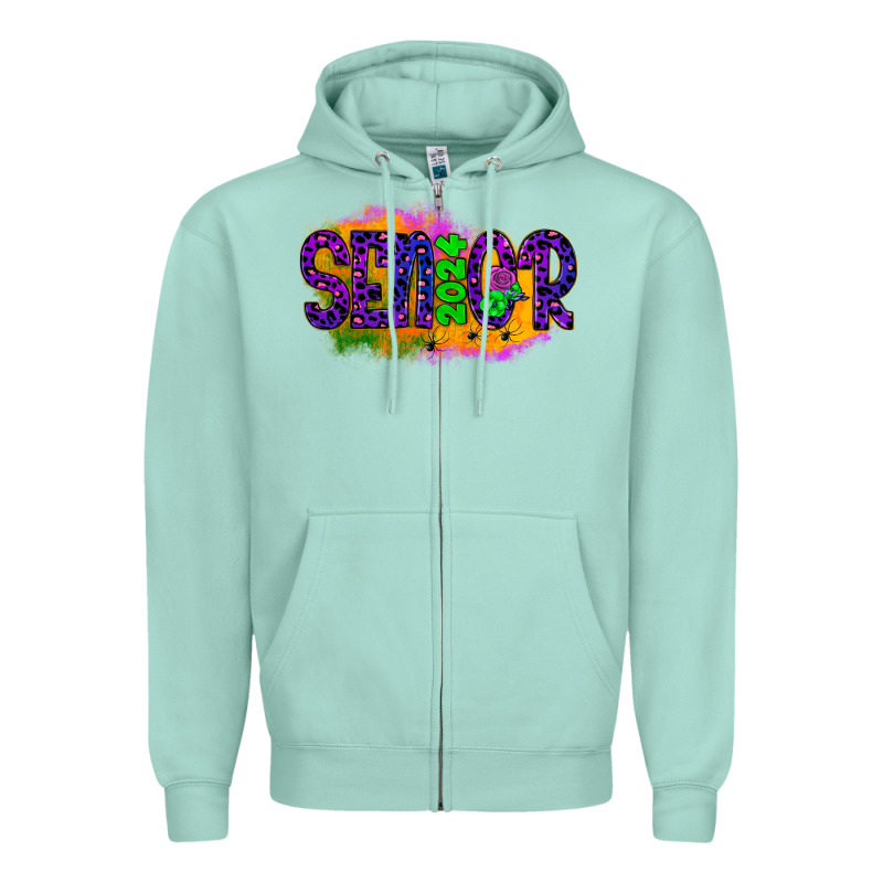 Senior 2024 Halloween Zipper Hoodie by JahusDesignShop | Teevron