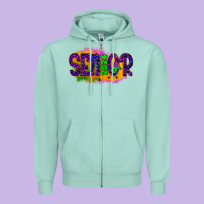 Senior 2024 Halloween Zipper Hoodie Designed By Jahusdesignshop