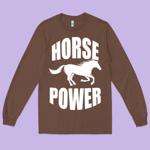 Horse Power Long Sleeve Tee Designed By Bettercallsaul