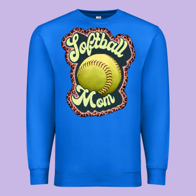 Softball Mom Premium Sweatshirt Designed By Jahusdesignshop