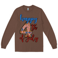 Chestnut happy 4th of july Long Sleeve Tee - BundleAndBundleShop