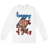 White happy 4th of july Long Sleeve Tee - BundleAndBundleShop