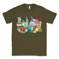 Army Green Easter Hippopotamus coffee cups Easter Day Classic Tee - CowGirlArtShop