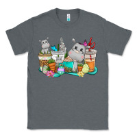 Charcoal Heather Easter Hippopotamus coffee cups Easter Day Classic Tee - CowGirlArtShop
