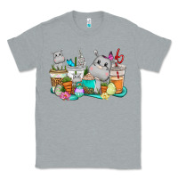 Heather Grey Easter Hippopotamus coffee cups Easter Day Classic Tee - CowGirlArtShop