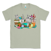 Matcha Easter Hippopotamus coffee cups Easter Day Classic Tee - CowGirlArtShop