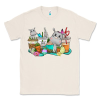 Natural Easter Hippopotamus coffee cups Easter Day Classic Tee - CowGirlArtShop