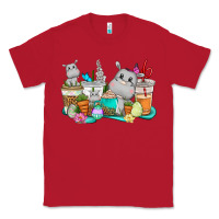 Red Easter Hippopotamus coffee cups Easter Day Classic Tee - CowGirlArtShop