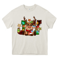Cream reindeer joy christmas Heavy Core Tee - CowGirlArtShop