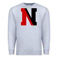 Heather Grey Northeastern Gifts, Huskies Long Sleeve Premium Sweatshirt - DesigneFamous