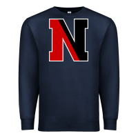 Navy Northeastern Gifts, Huskies Long Sleeve Premium Sweatshirt - DesigneFamous