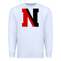 White Northeastern Gifts, Huskies Long Sleeve Premium Sweatshirt - DesigneFamous
