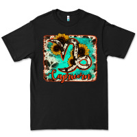 Black capricorn turquoise cowhide Premium Tee - RanaPortraitStore