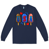 Navy usa popsicles Long Sleeve Tee - BundleAndBundleShop
