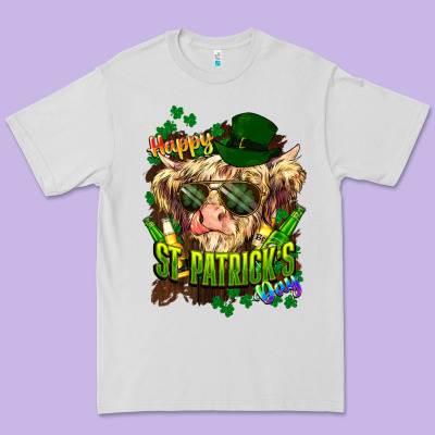 St. Patrick's Day Cow Premium Tee Designed By Howdyjamesfarm
