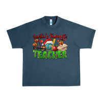 Midnight Navy Santa's Favorite Teacher Urban Heavy Tee - FaDigitalArtStudio