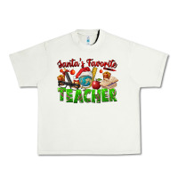 Pistachio Santa's Favorite Teacher Urban Heavy Tee - FaDigitalArtStudio