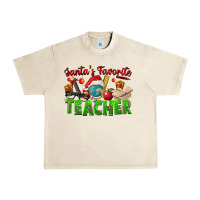 Sandshell Santa's Favorite Teacher Urban Heavy Tee - FaDigitalArtStudio