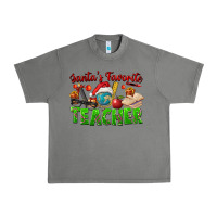 Tornado Santa's Favorite Teacher Urban Heavy Tee - FaDigitalArtStudio