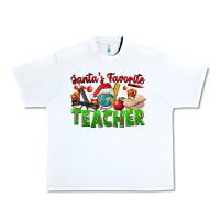 White Santa's Favorite Teacher Urban Heavy Tee - FaDigitalArtStudio