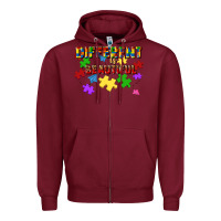 Burgundy different is beautiful Zipper Hoodie - JahusDesignShop