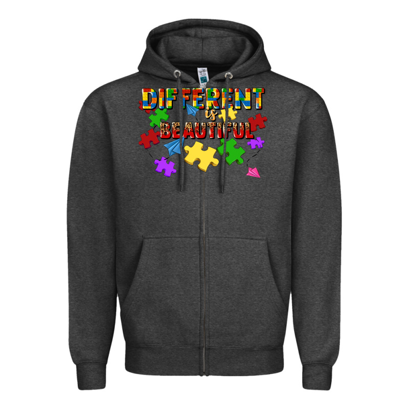 Different Is Beautiful Zipper Hoodie by JahusDesignShop | Teevron
