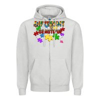 Dove Grey different is beautiful Zipper Hoodie - JahusDesignShop