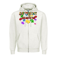 Oatmeal Heather different is beautiful Zipper Hoodie - JahusDesignShop