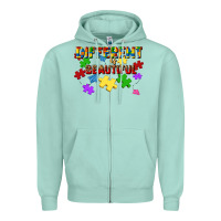 Seafoam different is beautiful Zipper Hoodie - JahusDesignShop