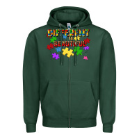 Sports Green different is beautiful Zipper Hoodie - JahusDesignShop