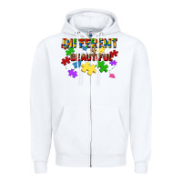 White different is beautiful Zipper Hoodie - JahusDesignShop