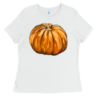 White Pumpkin Ladies Tee - FaDigitalArtStudio