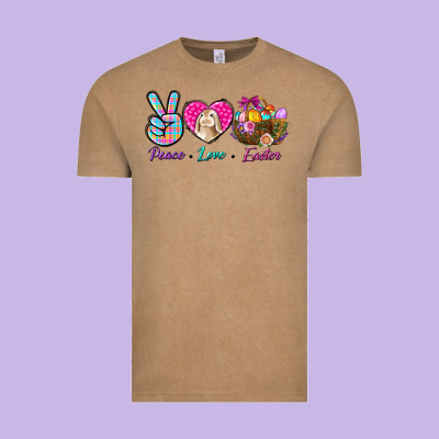 Peace Love Easter Vintage Tee Designed By Bundleandbundleshop