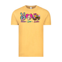 Vintage Mustard Peace Love Easter Vintage Tee - BundleAndBundleShop