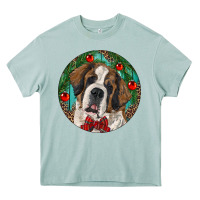 Arona Christmas St. Bernard Heavy Core Tee - RanaPortraitStore