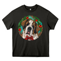 Asphalt Christmas St. Bernard Heavy Core Tee - RanaPortraitStore