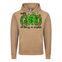 Vintage Coffee With god all things are possible St. Patrick's Day Vintage Hoodie - LillyAllenDesigns