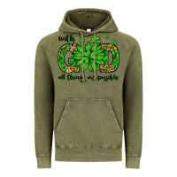 Vintage Olive With god all things are possible St. Patrick's Day Vintage Hoodie - LillyAllenDesigns